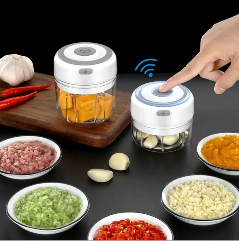 100ml/250ml Onion Chopper Food Processor Garlic Masher Mini USB Charging Electric Garlic Chopper