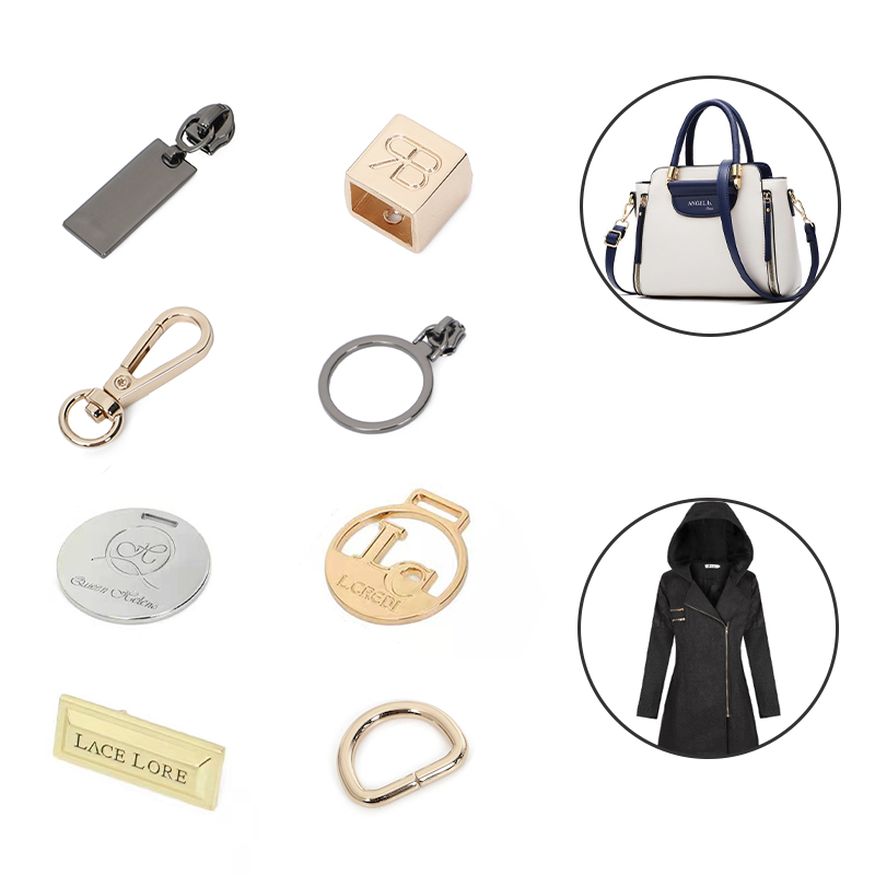 Wholesale Handbag Accessories Buckle Metal Bag Hardware String Zipper Puller For Clothing