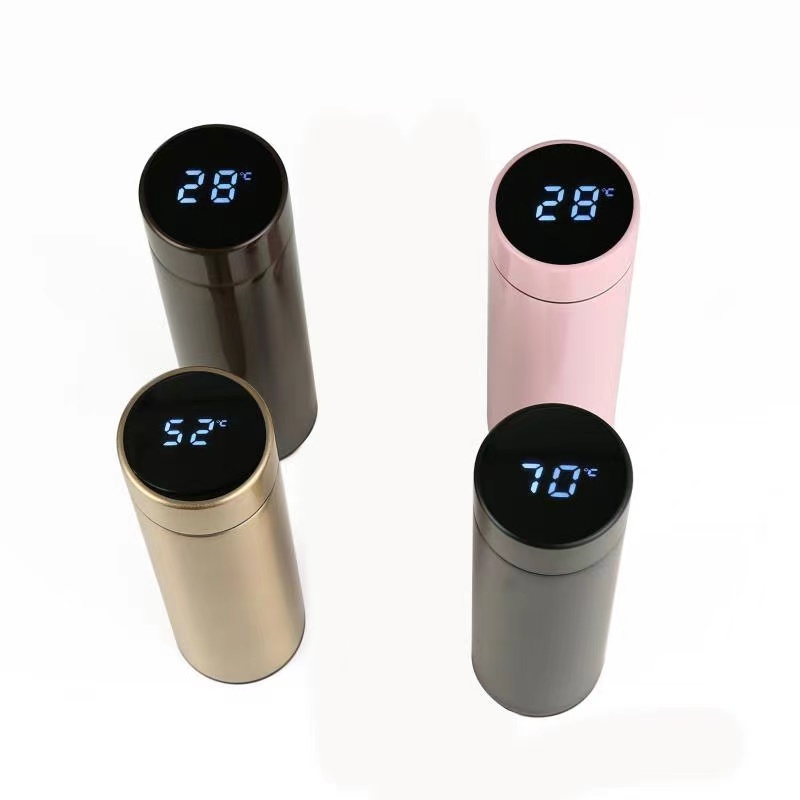 Double Vacuum Insulation 500ml Tumbler Stainless Steel Smart Water Bottle with LED Temperature Display