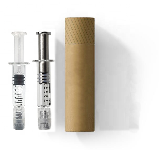 Изготовленный На Заказ Стандартный luer замок/пустой стеклянный CBD масло предварительно заполненный шприц с жидким замком, с упаковкой шприцов