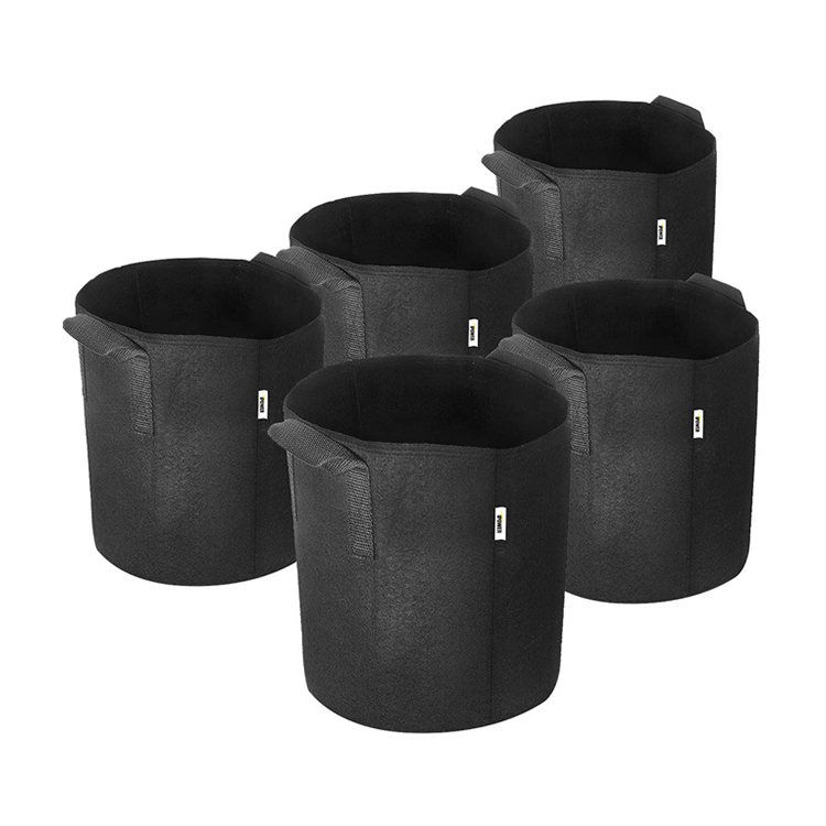 New Arrival Latest Design Fabric Garden Round Black Seedling Grow Bag