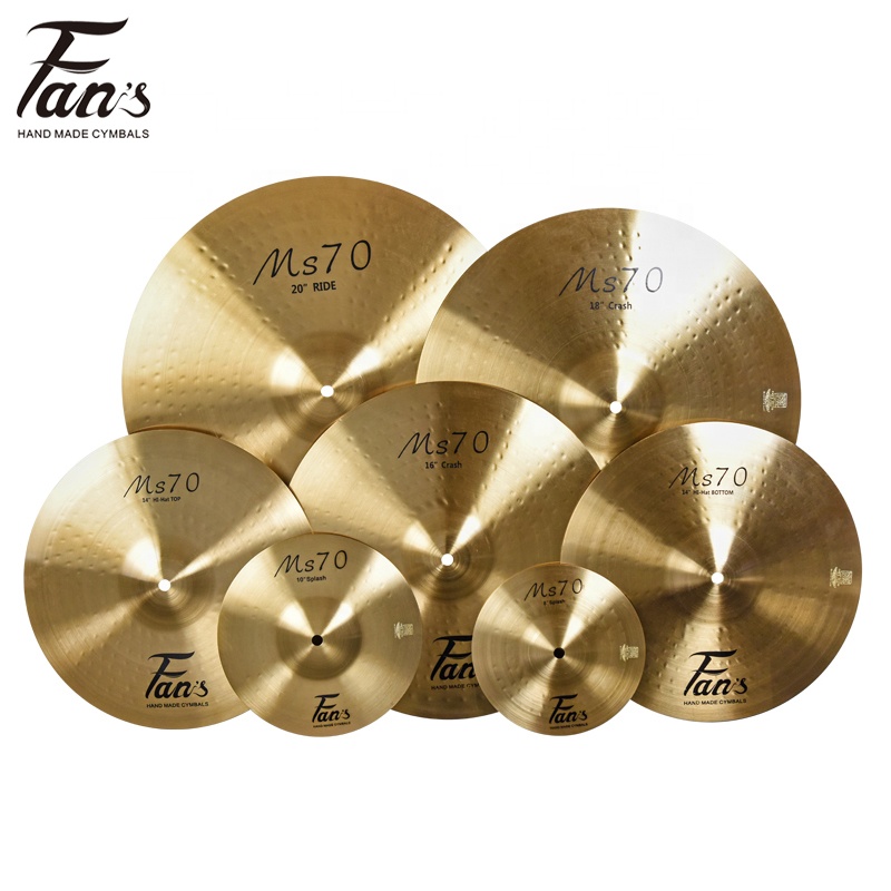 Fans Hot Selling Brass Ms70 Series of 5 pcs Pack practice cymbals set DRUM
