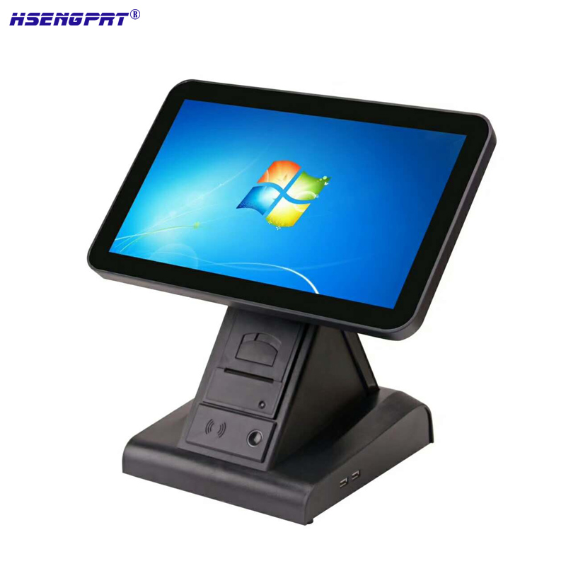Двойной экран 15 дюймов сенсорный экран POS кассовый аппарат оконные рамы все в одном POS машина для заказа Ресторан HS-B157