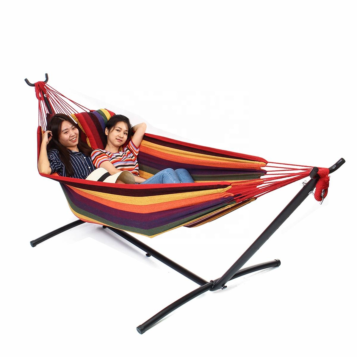Travel Home Garden Hammock With Hammock Stand Swinging Chair Bed stainless steel iron pipe hammock stand