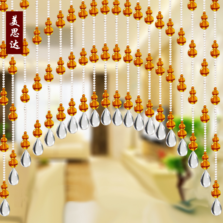 Gourd Bead Curtain Feng Shui Curtain Crystal Partition Door Curtain Living Room Entrance Bedroom Bathroom Toilet Household Bead