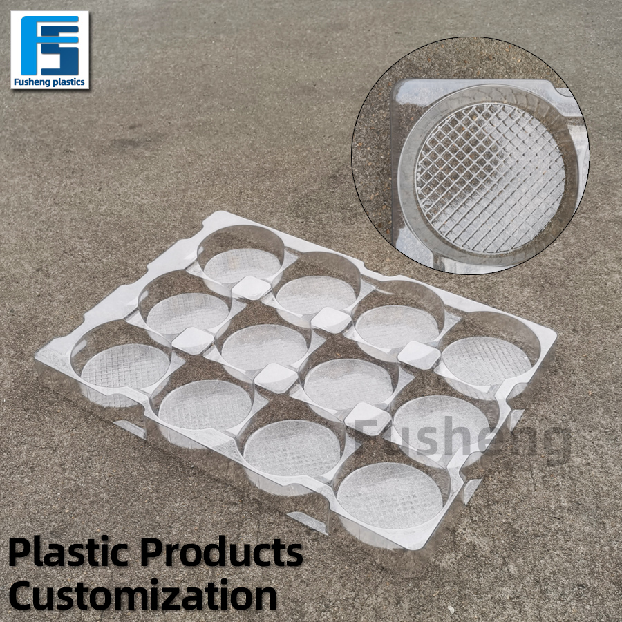 Custom Clear PET Vacuum Forming Blister Packaging Plastic Recyclable Turnover Tray Thermoforming For Electronic Boxes Cosmetic
