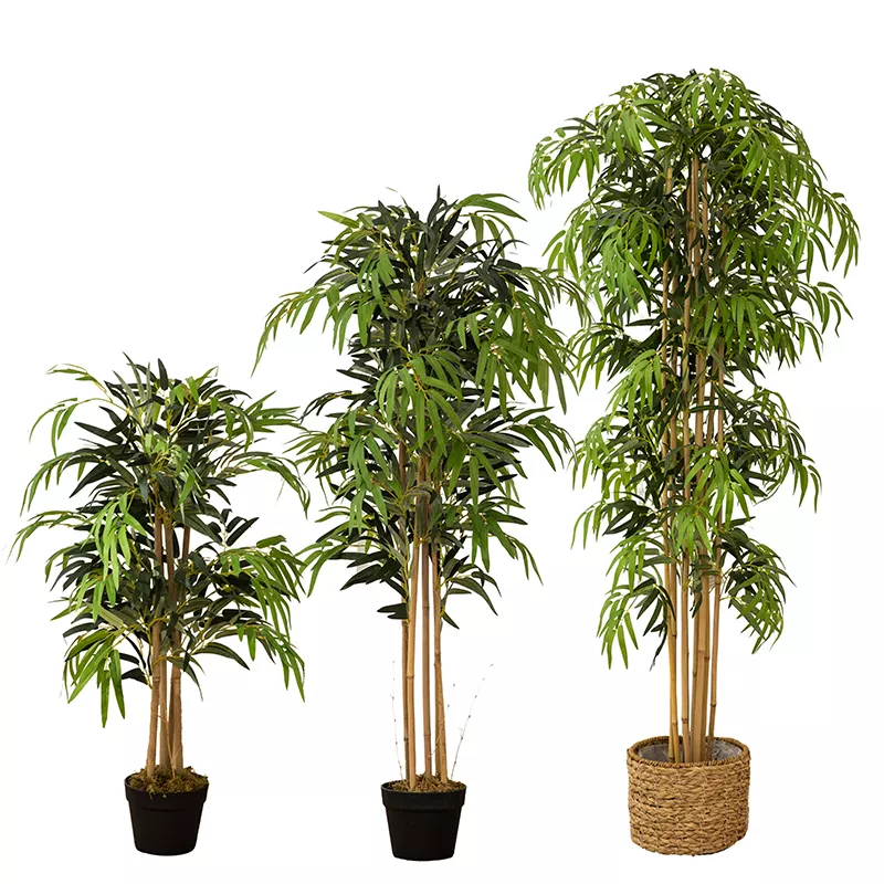 Green Artificial Bamboo Tree, Garden Art, House Ornamental, Plastic Tree Plants, Office Decor, Wholesale