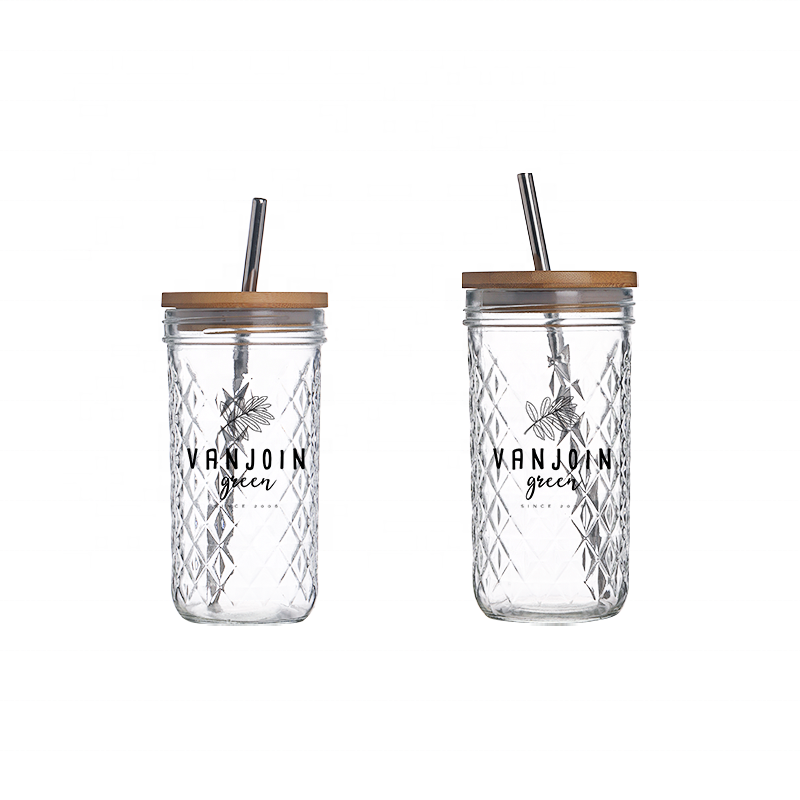 86mm Wide Mouth Bamboo Lid Stopper With Silicone Ring And Straw Hole For Bubble Tea Jar