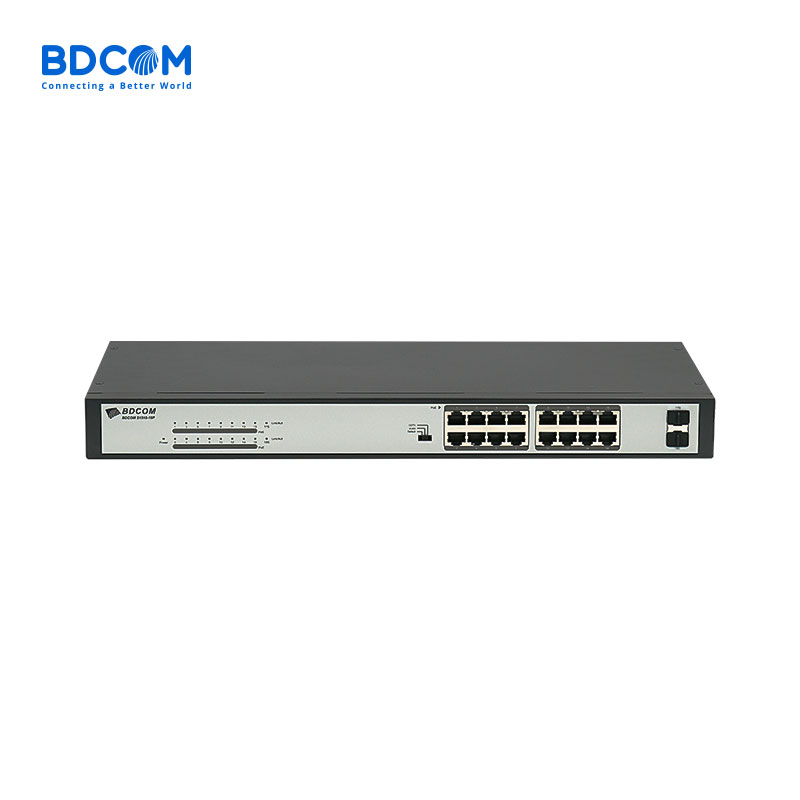 BDCOM S1518-16P 16-портовый гигабитный коммутатор PoE коммутатор 2-Порт Gigabit Uplink