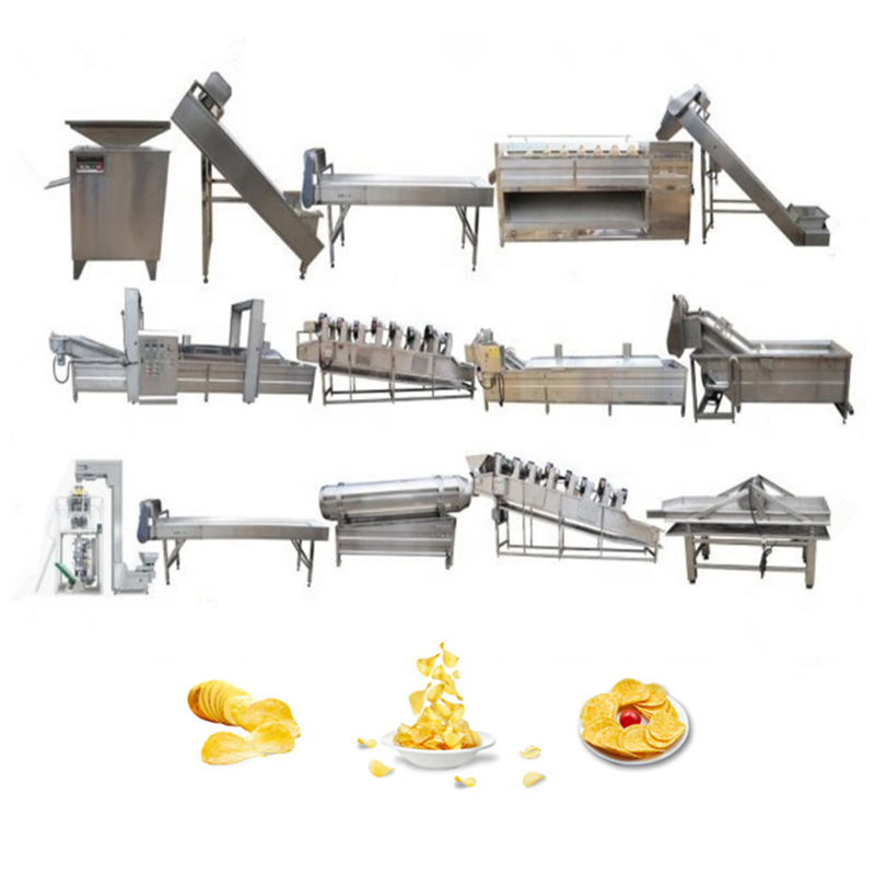 Full automatic potato chip manufacturing equipment chip machine equipment price