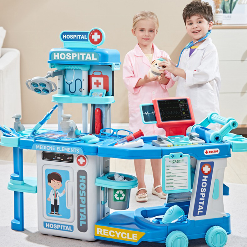 EPT Hot Sale Kids Doctor Kit Children Hospital Role Play Doctor Games Pretend Play Preschool Doctor Toy Set
