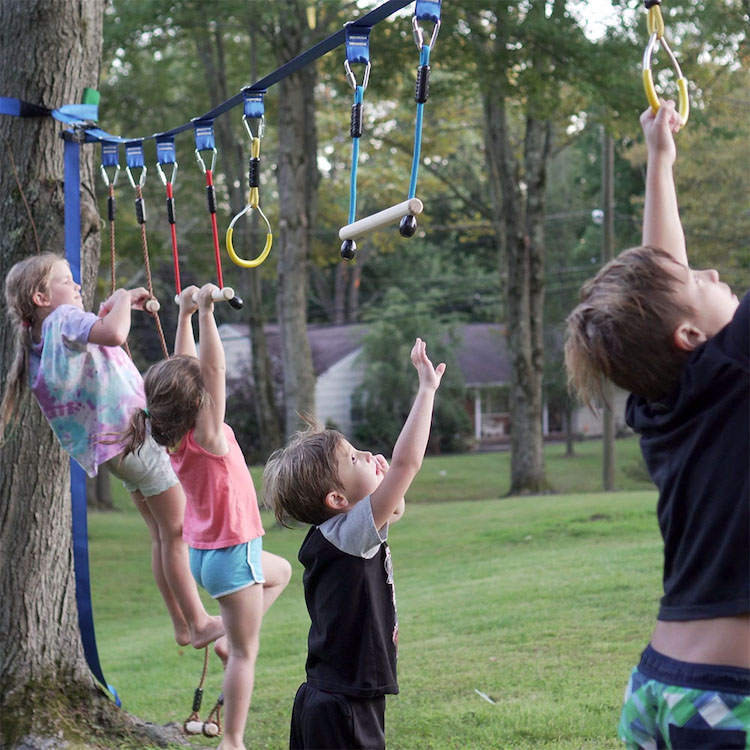 Детский дом задний двор Amazon Открытый Портативный ниндзя воин Slackline препятствия для продажи