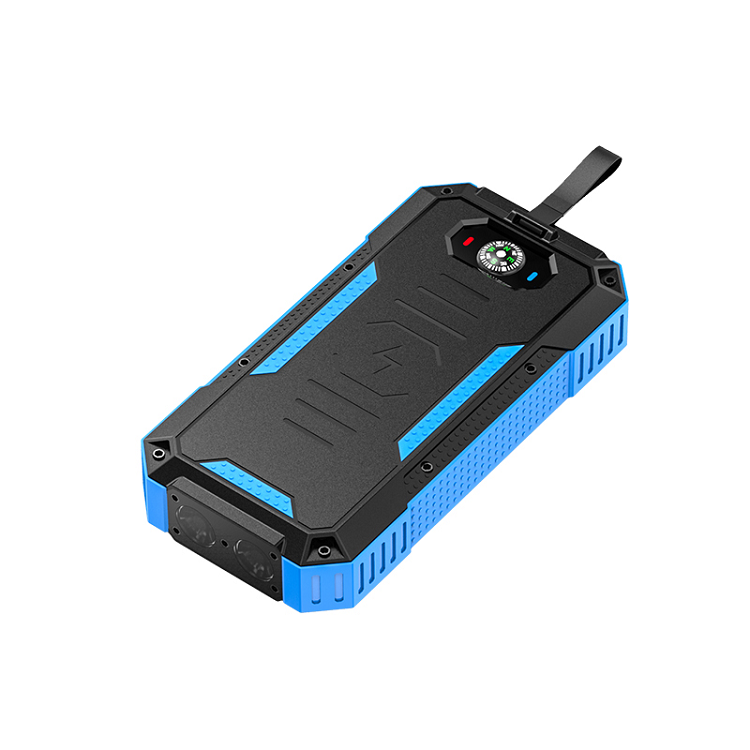 Portable Solar powerbank 30000mAh wireless type C 4 USB output phone laptop fast charger waterproof solar panel power bank
