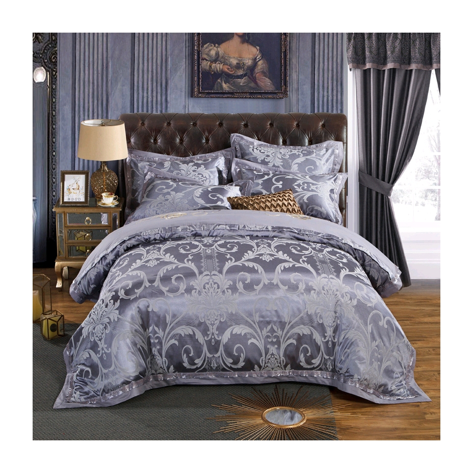 Jacquard Design All Season Down Alternative luxury silk comforter sets bedding set