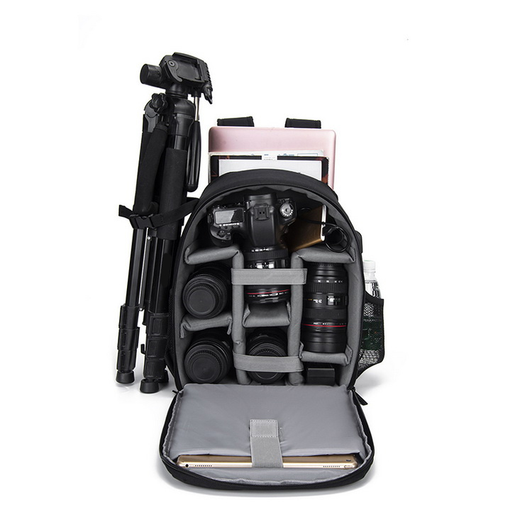 Custom Expandable Professional Simple Style Shockproof Dslr Camera Backpack Bag with USB Charging Port and Laptop Pocket