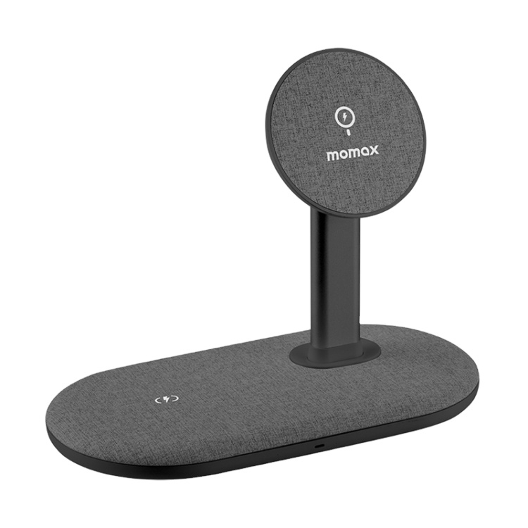 Original MOMAX UD20 Q.MAG DUAL 360 Degrees Rotatation 15W Dual Magnetic Wireless Fast Charging Charger