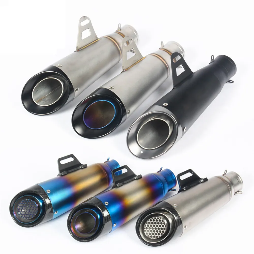 Universal Motorcycle Exhaust 51mm 61mm Pipe Escape Modified Moto Carbon Fiber Muffler For benelli trk 502 msx125