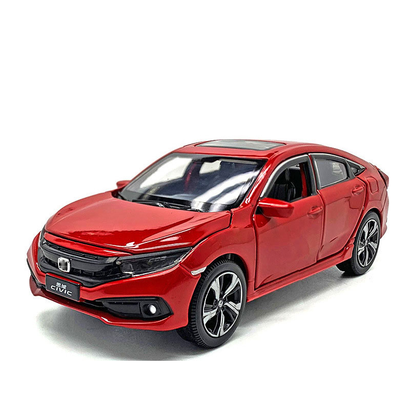 1/32 Alloy Die Cast Civic Sound Light Sliding Model Car Toy For Children Kids