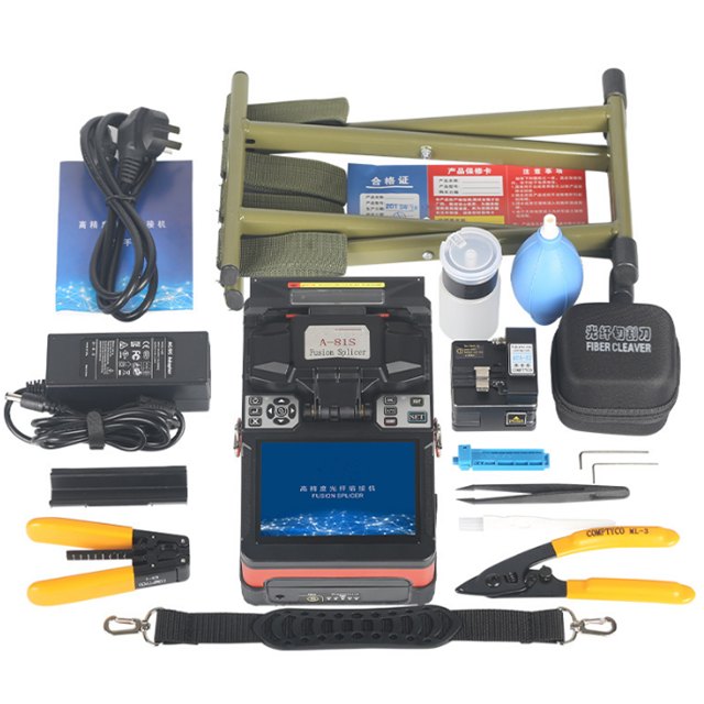Full Automatic Fusion Splicer Intelligent Multi function Fiber Optic Fusion Splicing Machine A-81S FTTH Network