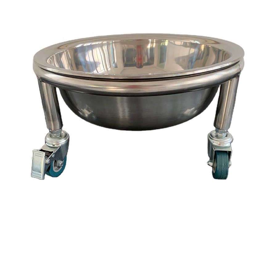 Hospital stainless steel toilet bowl Patient Kick bucket Stainless Steel Furniture Kicking Bowl for hospital use
