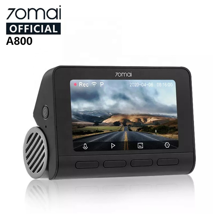 Видеорегистратор с двойным видением и встроенным Adas Real Hd 70 Mai A800 качественная видеокамера Xiaomi Gps 4k видеорегистратор