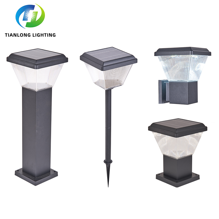 New Design IP65 Waterproof Aluminum Decoration 3w 5w Gate Outdoor Garden Light LED Solar Pillar Light