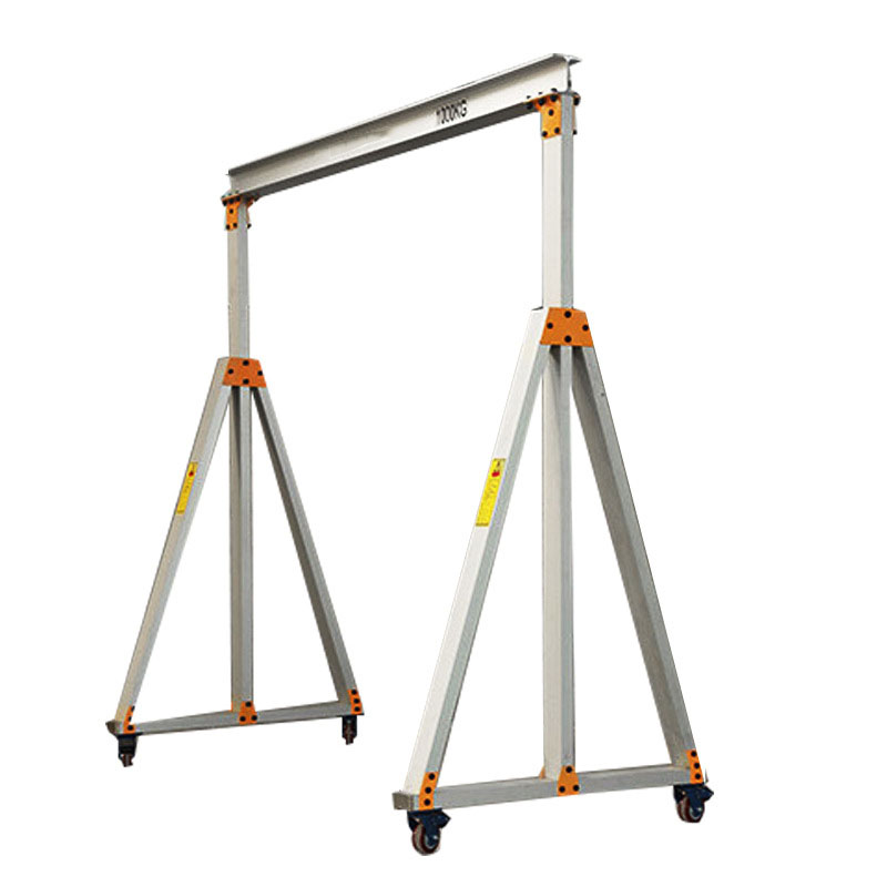 Small aluminum alloy gantry manufacturers supply mobile 1 ton manual gantry light electric gantry crane