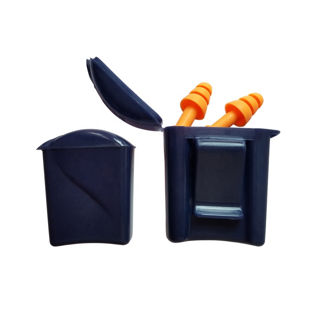 P8-3 Safety silicone Audition Swimming earplugs Soundproof shooting ear plugs plastic case clip box