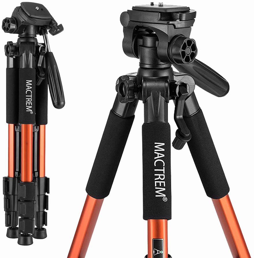 Легкий алюминиевый штатив для камеры Mactrem 360 из углеродного волокна для видеокамеры телефона