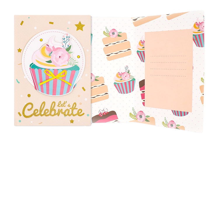 Hot Selling Custom Design Happy Birthday Greeting card Thank You card