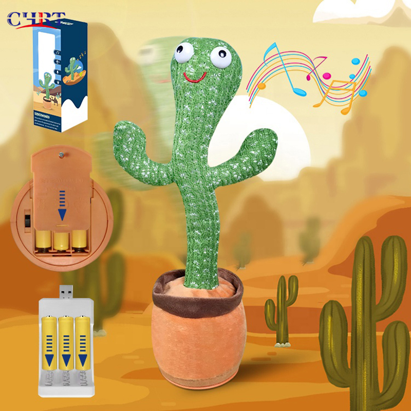 CHRT Charging Popular New Dancing Cactus Dance Plush Toy Doll Decorative Stuffed Plant Dancing Cactus Toy