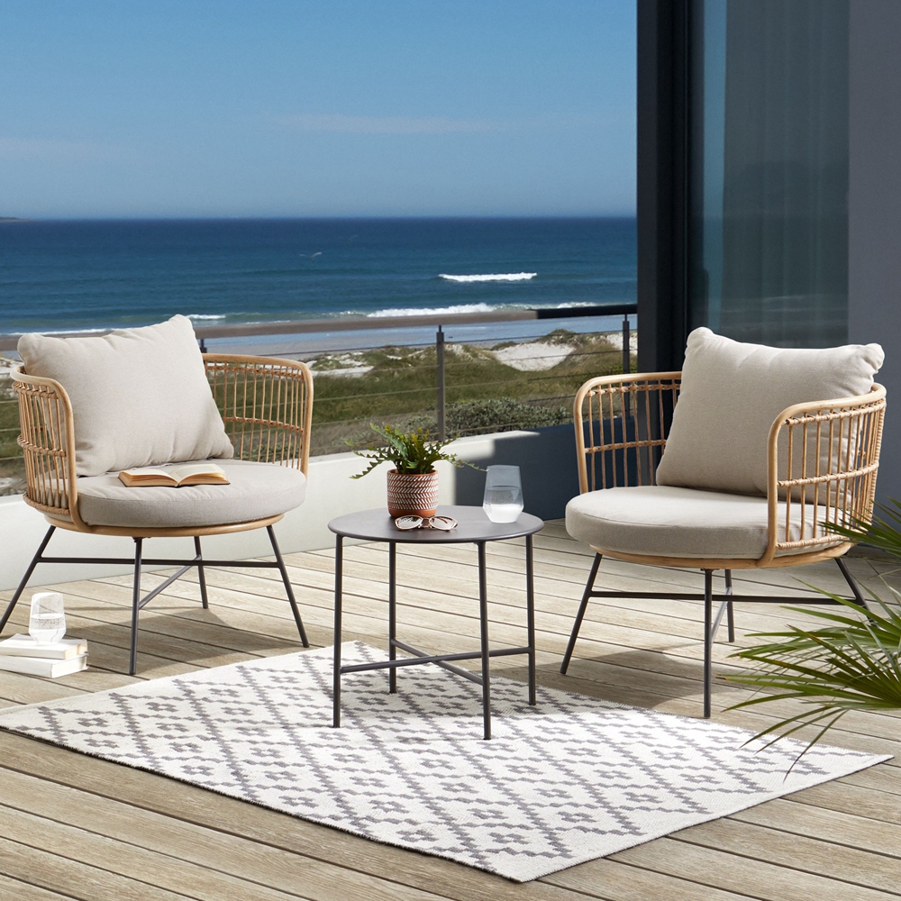 Modern Patio Chaise Lounge Pool Rope Woven Garden Wicker Rattan Chairs For Outdoor Restaurant Furniture