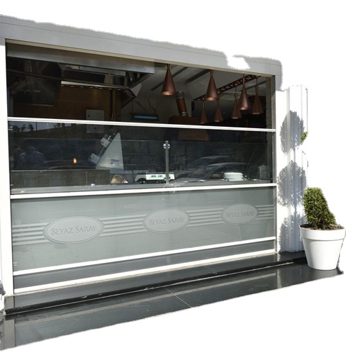Deda Remote controlled motorized Vertical sliding guillotine aluminum window for glass balcony vertical sliding windows