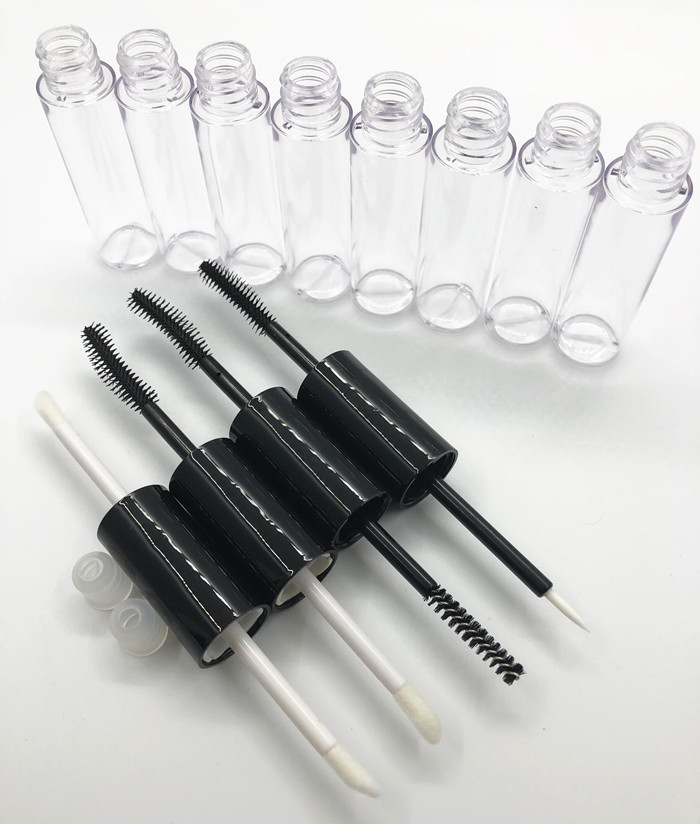 Round 2 in 1 mascara cosmetic package lipgloss tube eyelash empty tube eye liner liquid bottles