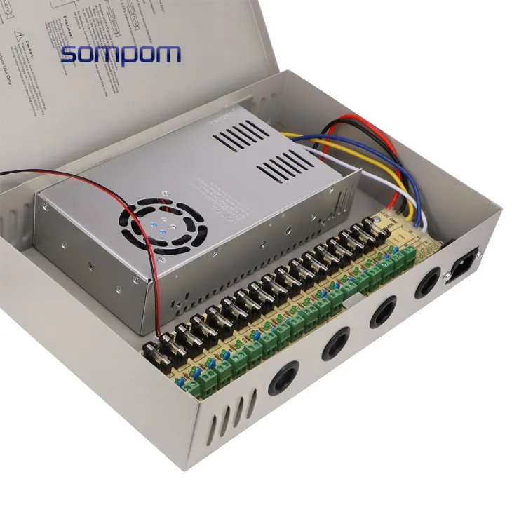 SOMPOM Высокое качество 12v 30a 18CH батарея резервный CCTV Блок питания