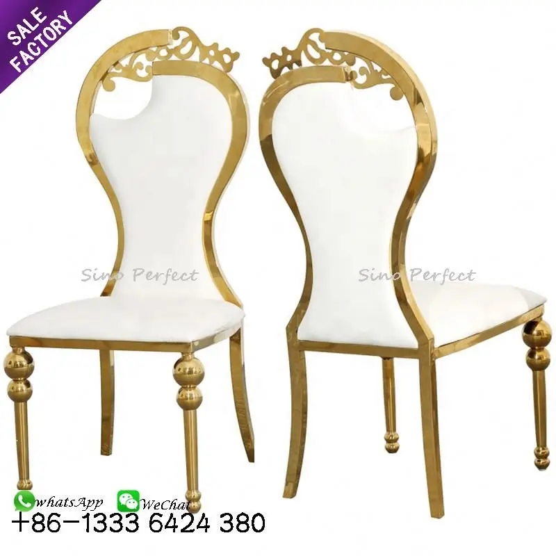 Dining Chairs Banquet Chair Foshan China Gold Stainless Steel Legs Upholstered Leather Dining Banquet Chair For Hotel Room
