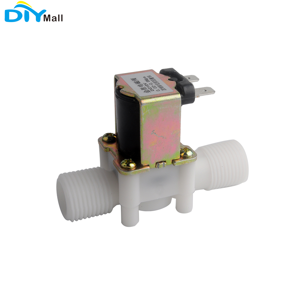 Пластиковый электромагнитный клапан Магнитный DC 12V N/C воды воздухозаборник реле протока 1/2 "50/60 МГц 0,02-0.8MPA