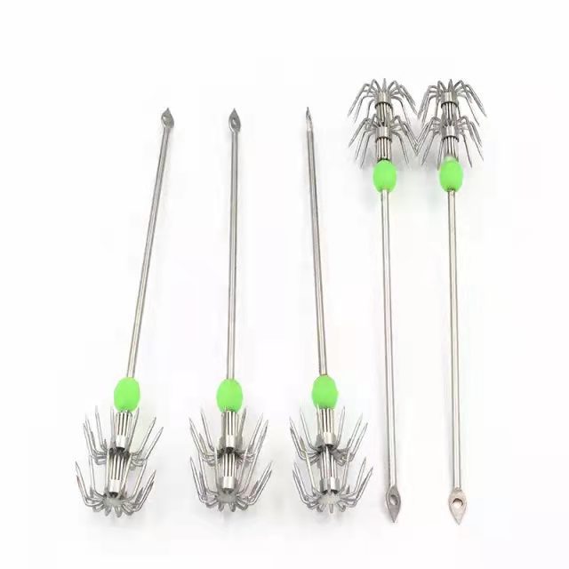 MOBIOS 15cm Squid EGI Hook with Luminou Beads Stainless Steel Squid Fishing Hook