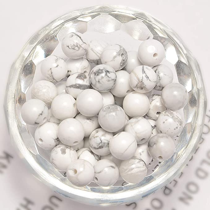 200 Pcs 4mm White Turquoise Stone Beads Loose Howlite Gemstone Crystal Beads