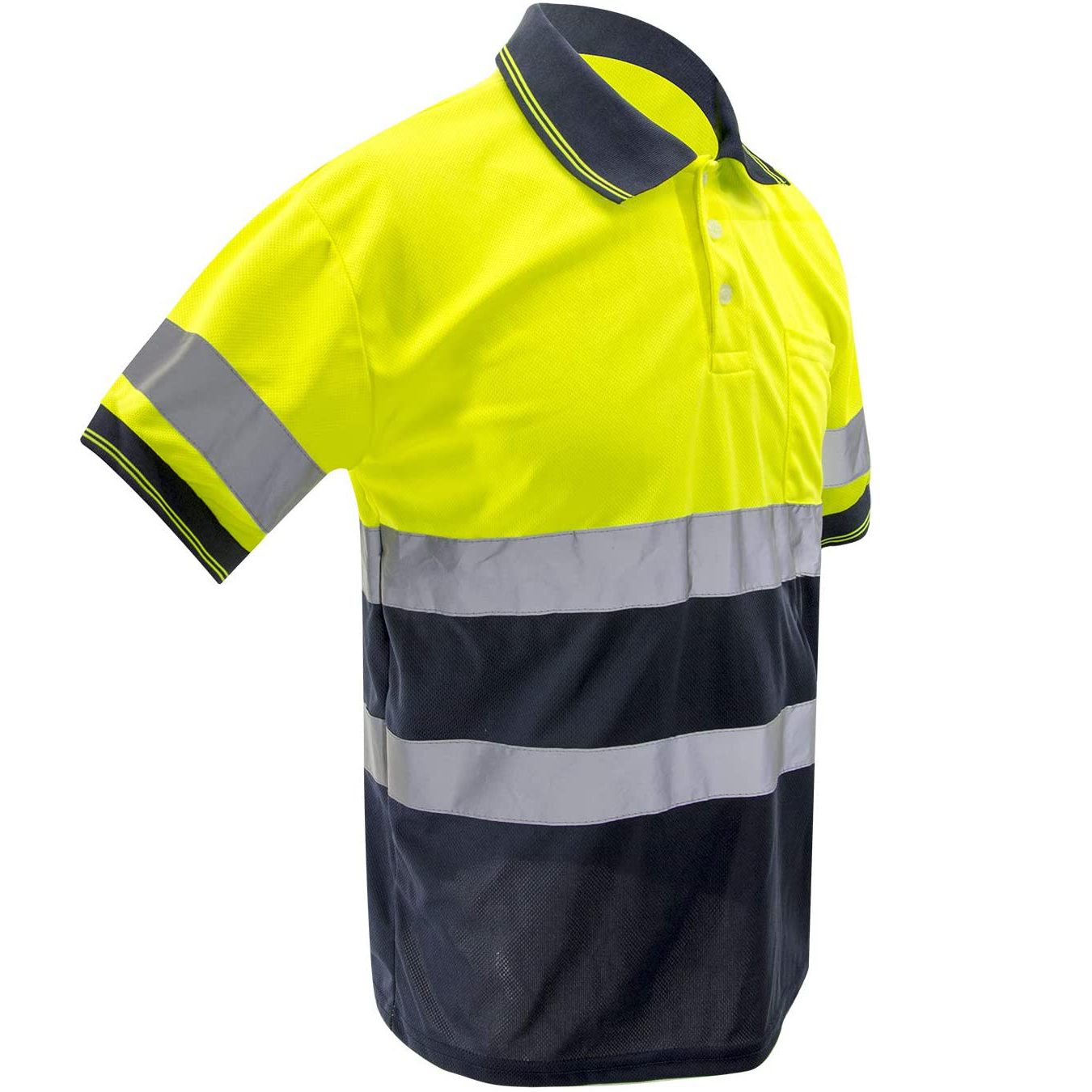 Оптовая продажа Hi Vis Polo дышащая быстросохнущая спецодежда униформа безопасности Светоотражающая футболка на заказ