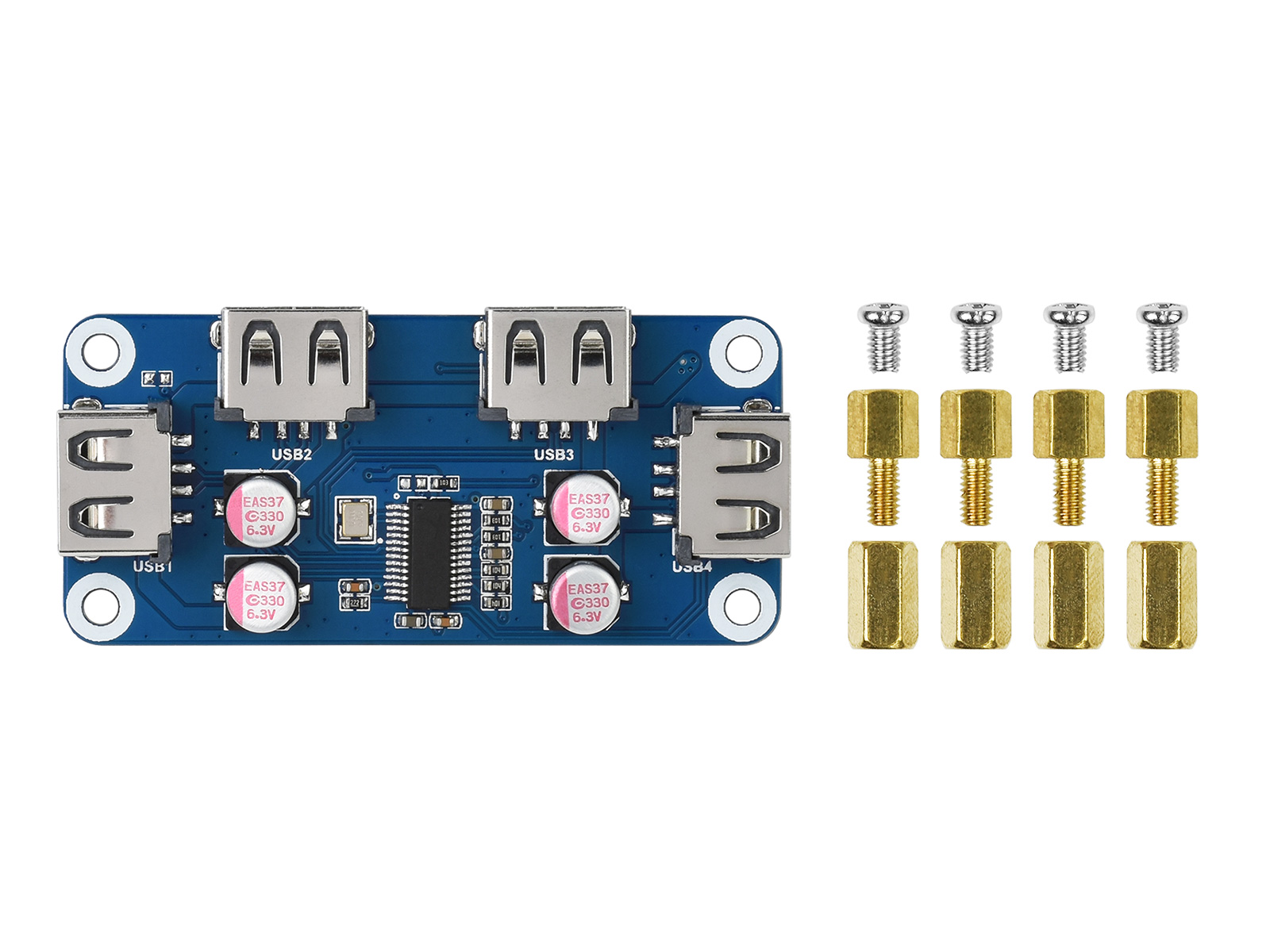 Waveshare USB HUB HAT (B) For Raspberry Pi Series 4x USB 2.0 Ports