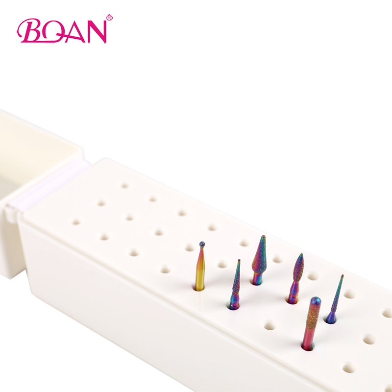 BQAN 30 отверстия для сверления ногтей шлифовальная головка бит держатель дисплея ящик для хранения и сверлами для ногтей контейнер дисплей стойки