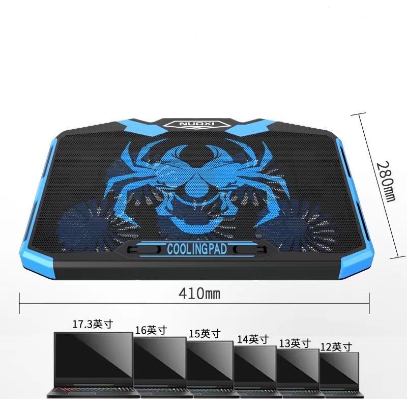 NUOXI 5 Cooling Fans Laptop Pads Adjustable Height Laptop Cooler Laptop Cooling Pad