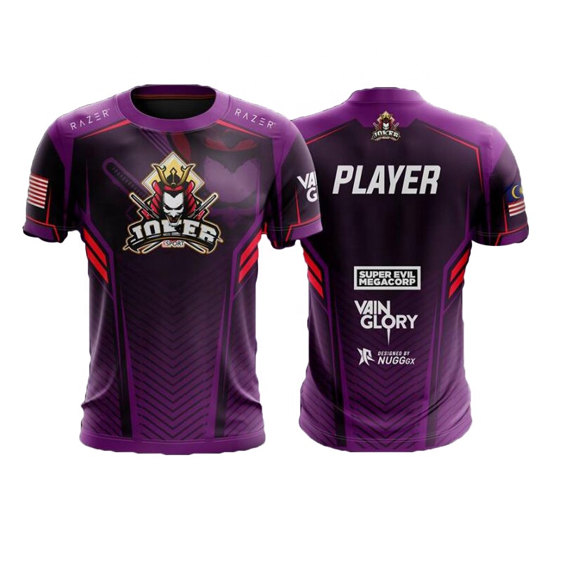 Custom Hot Sale E-sports Jersey New Design Mens E-sports Jersey Gaming Shirts/Clothing