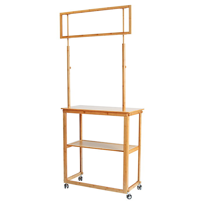 Custom Design Portable Bamboo Promotion Table Stand for Supermarket