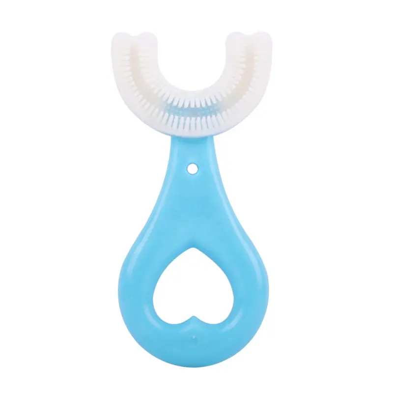 Mouth-style U-shaped toothbrush Available for 2-12 years old U-shaped toothbrush for children tooth brushing artifact