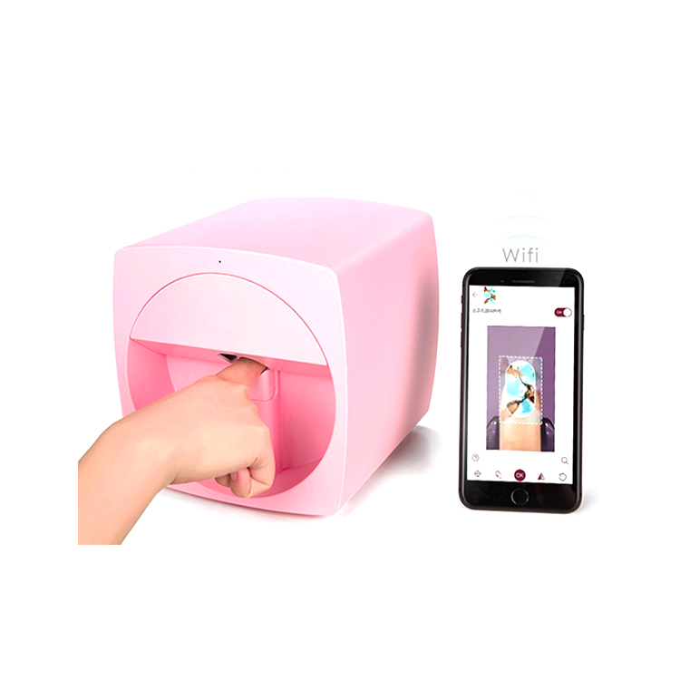 Маленький цифровой мобильный умный 3d принтер для нейл-арта с Wi-Fi, профессиональный принтер для рисования ногтей с 02 полосками для полировки ногтей, принтер V6.1, наклейки для ногтей