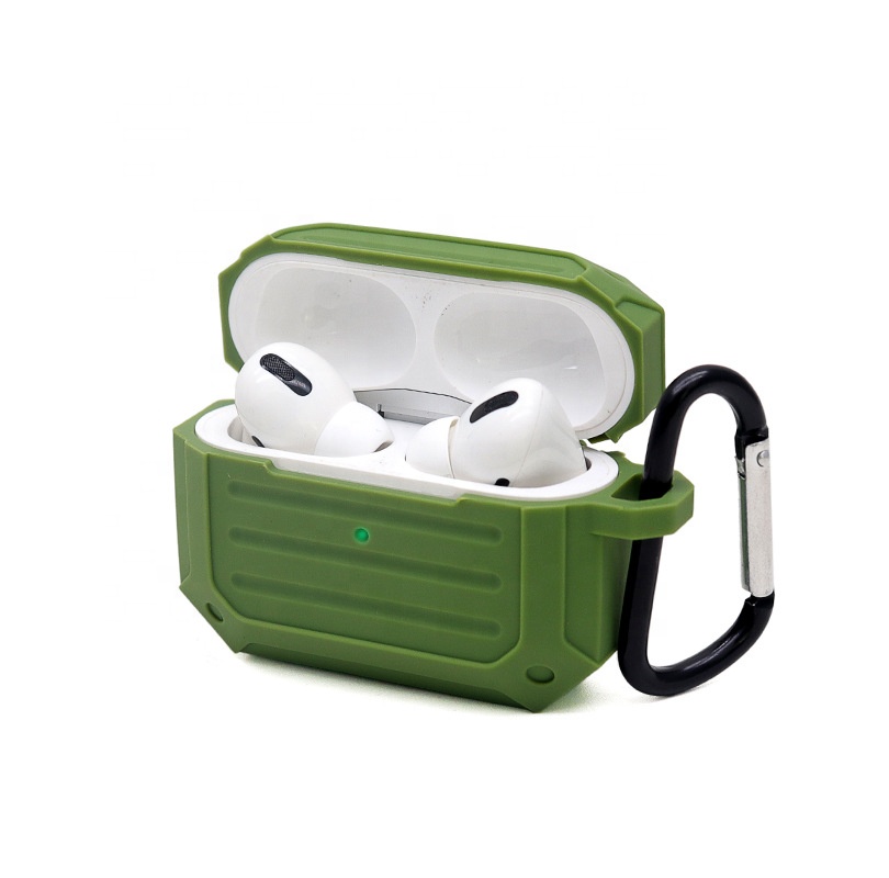 Силиконовый чехол совместим с Airpods 3 сменными аксессуарами, полностью защитный противоударный чехол с карабином для Airpods Pro