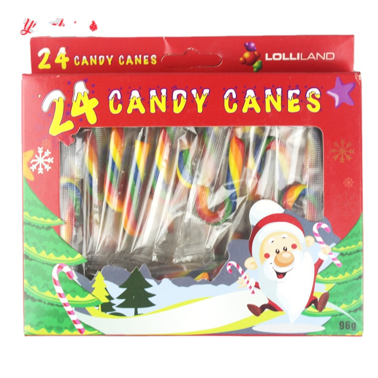 Christmas Mini Cane Shaped Candy Fruit Flavored Hard Candy