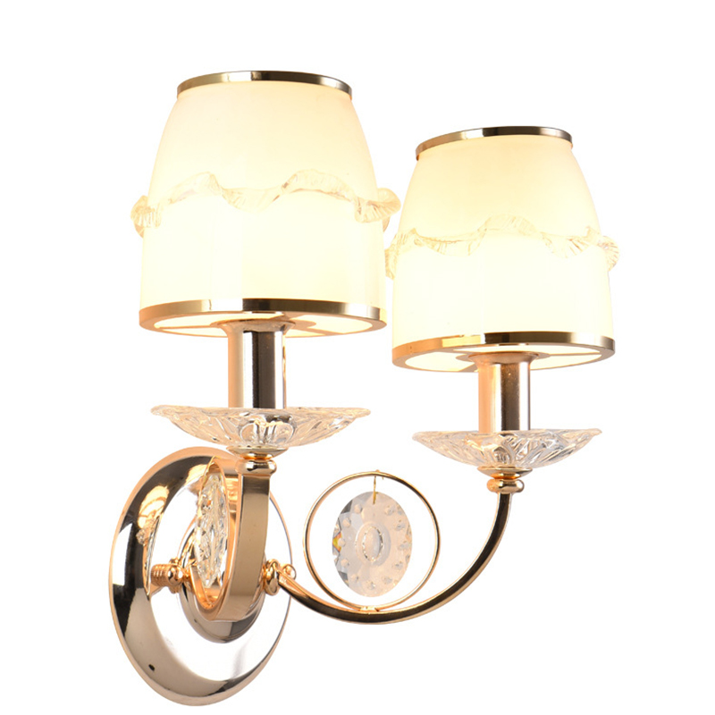 New Arrival Home Hotel Decorative Indoor Luxury Double Heads LED Crystal Wall Lights